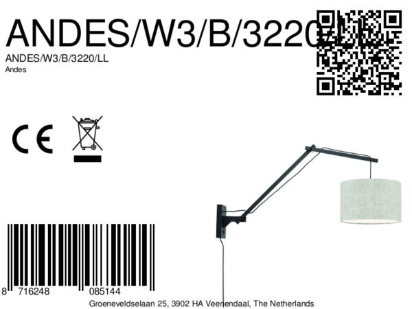 Witgrijze wandlamp dubbelgewricht GOOD&MOJO Andes - Image 7