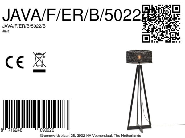 Zwarte bohemian vloerlamp bamboe GOOD&MOJO Java - Image 12