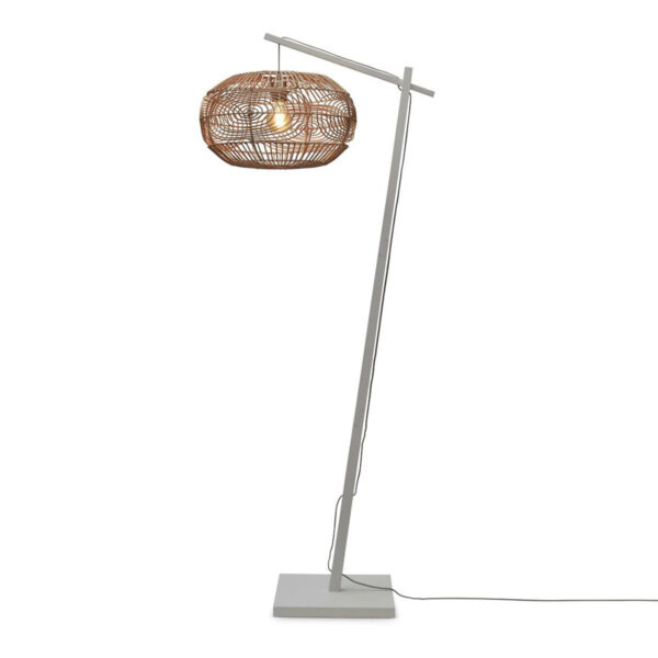 Bamboe/rotan bohemian vloerlamp wit/naturel GOOD&MOJO Madeira