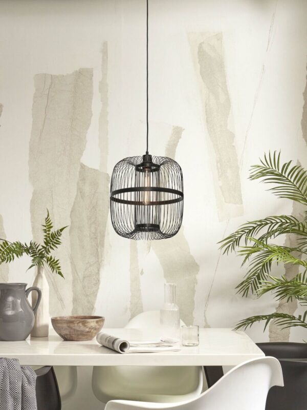 Zwarte ronde oosterse hanglamp GOOD&MOJO Hokkaido - Image 2