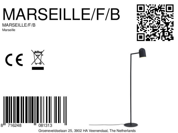 Draaibare retro zwarte vloerlamp It's About RoMi Marseille - Image 9