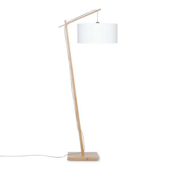 Witte bohemian vloerlamp bamboe GOOD&MOJO Andes