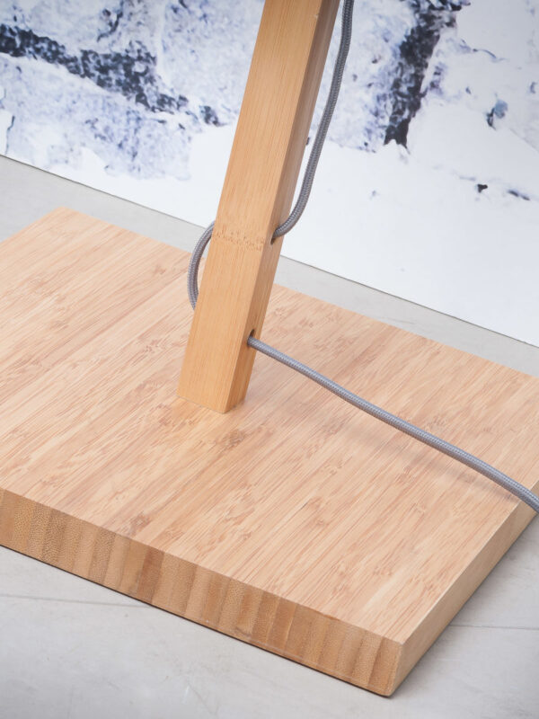 Grijze bamboe vloerlamp linnen Scandinavisch GOOD&MOJO Fuji - Image 4