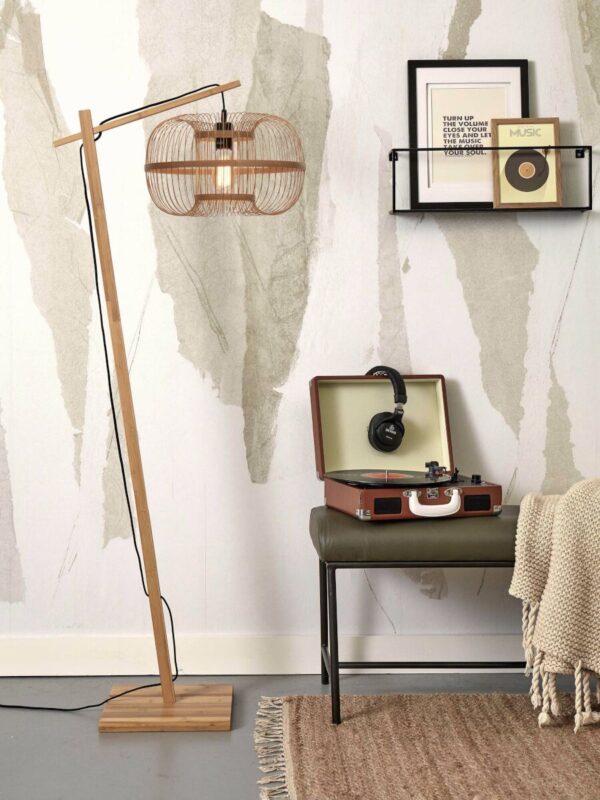 Ronde naturel oosterse vloerlamp GOOD&MOJO Hokkaido - Image 5