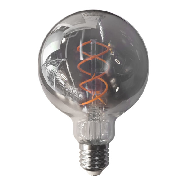 Dimbare balvormige lichtbron met rookglas E27 Mexlite