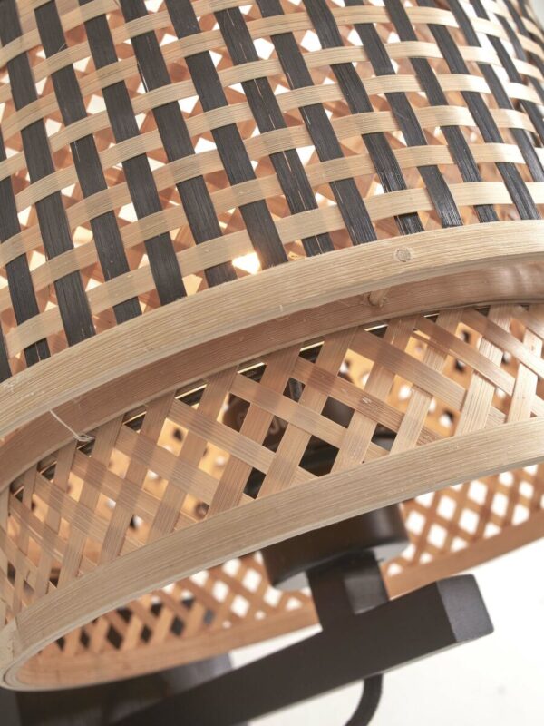 Zwart naturel bamboe boheemse wandlamp GOOD&MOJO Bhutan - Image 4