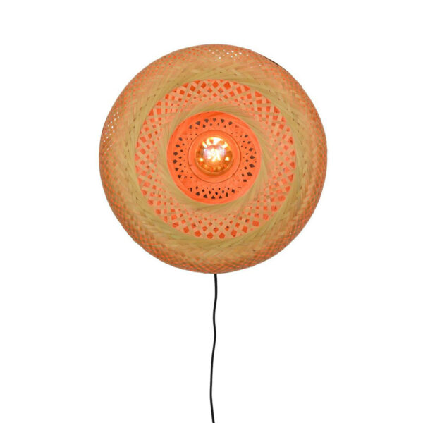 Naturel zwart bamboe wandlamp bohemian GOOD&MOJO Palawan