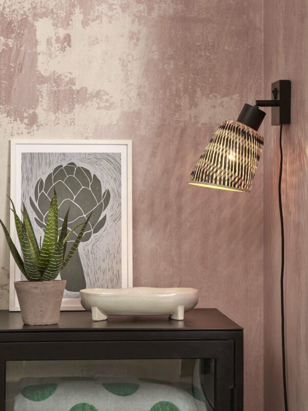 Bamboe bohemian wandlamp naturel zwart GOOD&MOJO Java - Image 2