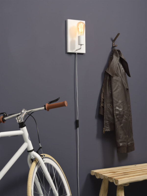 Witte minimalistische wandlamp rechthoekig It's About RoMi Madrid - Image 5