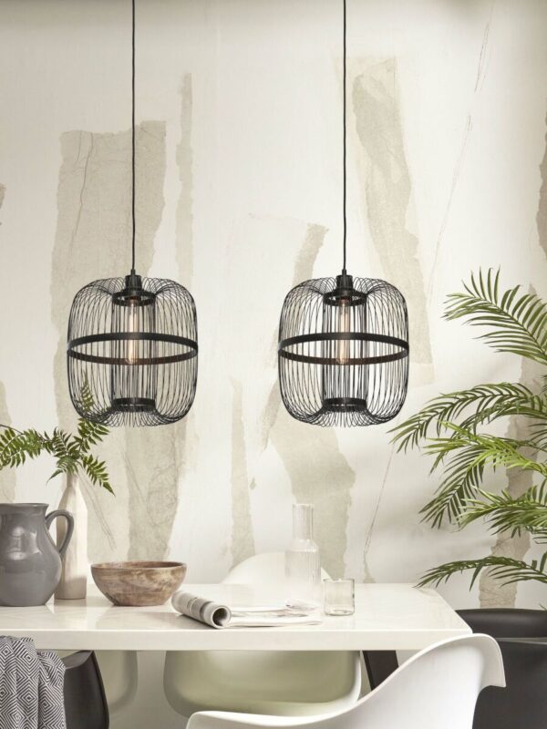 Zwarte ronde oosterse hanglamp GOOD&MOJO Hokkaido - Image 5