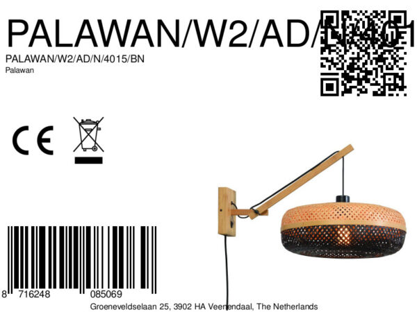Bamboe naturel zwarte wandlamp bohemian GOOD&MOJO Palawan - Image 9