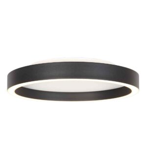 Metalen moderne plafonnière zwart Steinhauer Ringlux