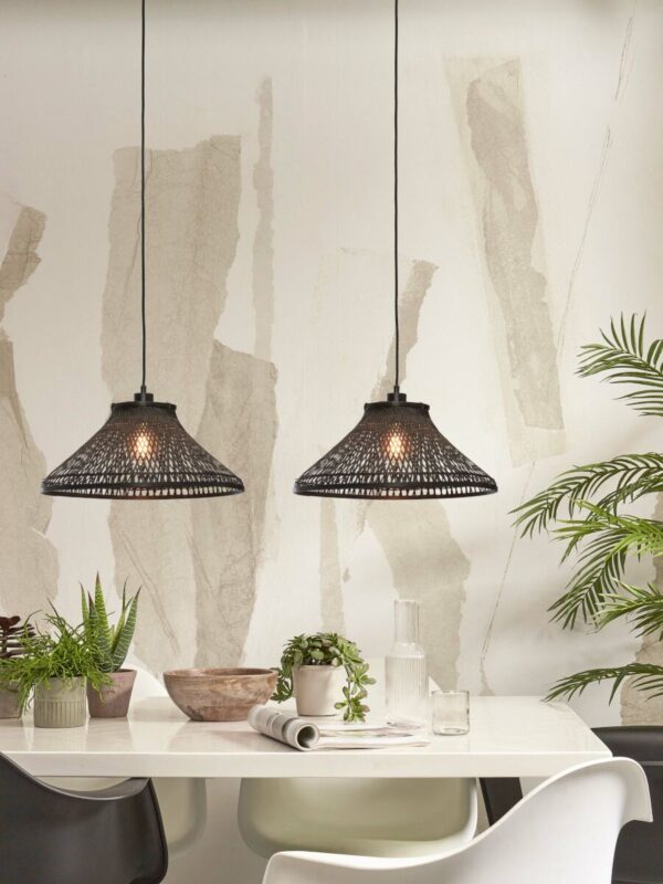 Bamboe metalen zwarte boheemse hanglamp GOOD&MOJO Tahiti - Image 5