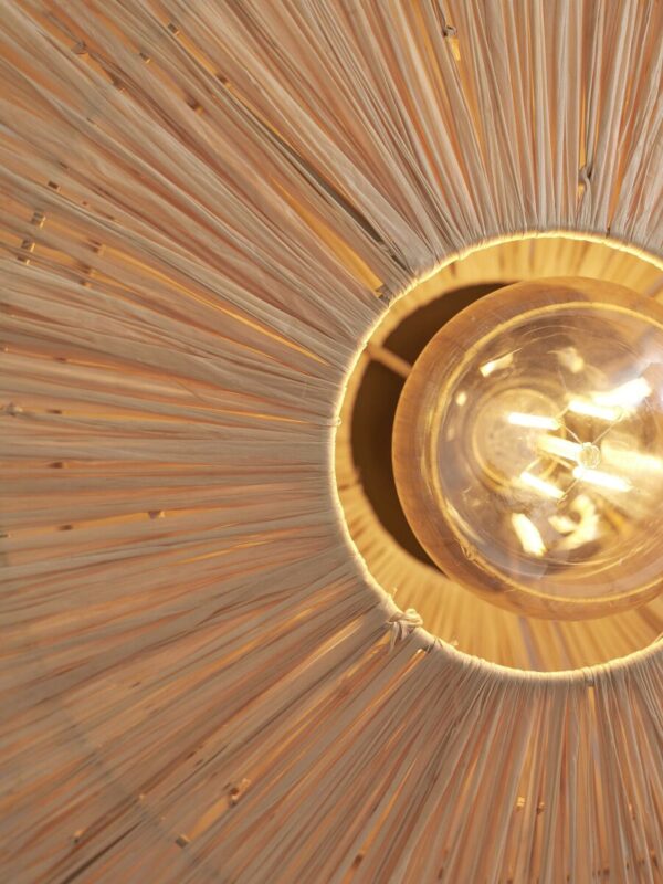 Naturel raffia wandlamp achthoek L GOOD&MOJO Panama - Image 9