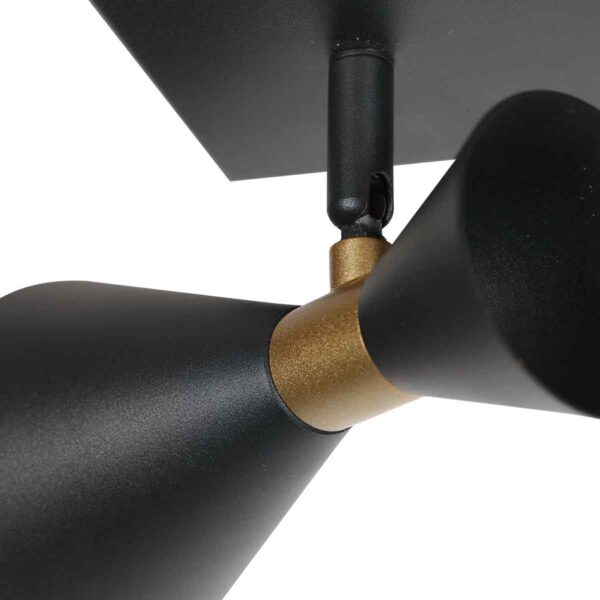 Trendy metalen zwarte wandlamp Anne Lighting Preto - Image 5