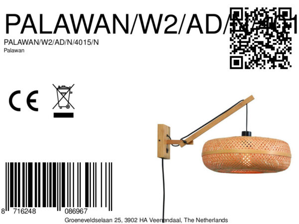 Ronde naturel bohemian wandlamp GOOD&MOJO Palawan - Image 9