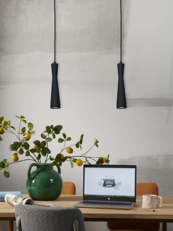 Retro zwart metaal hanglamp It's About RoMi Bordeaux - Image 5