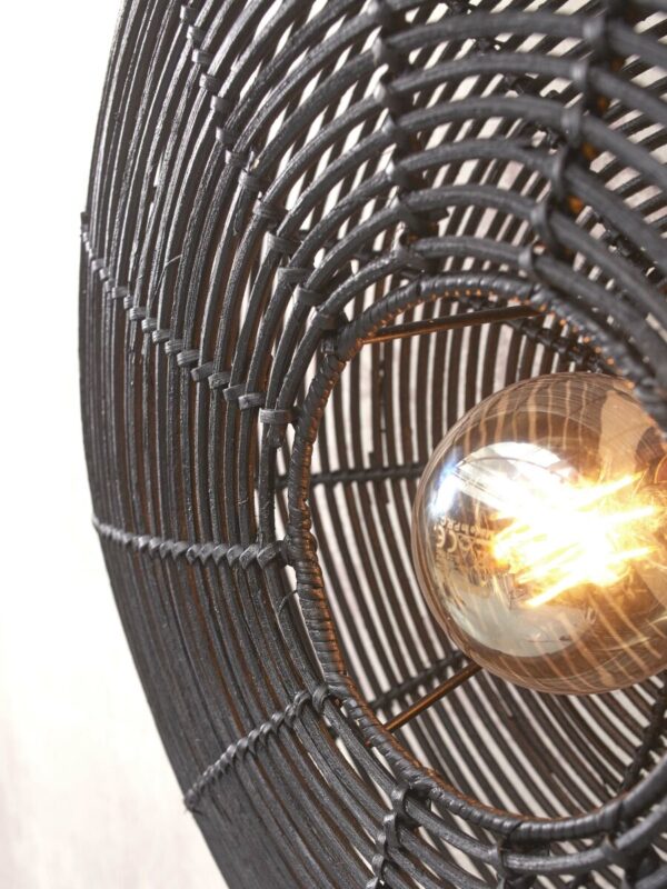 Rotan zwart boheemse wandlamp rond GOOD&MOJO Tanami - Image 4