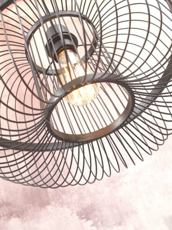 Metalen bamboe zwarte oosterse hanglamp GOOD&MOJO Hokkaido - Image 3