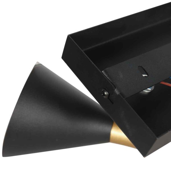 Retro metalen zwarte wandlamp Anne Lighting Preto - Image 9
