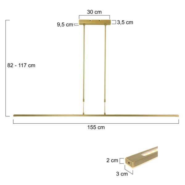 Metalen gouden moderne hanglamp Steinhauer Zelena - Image 6