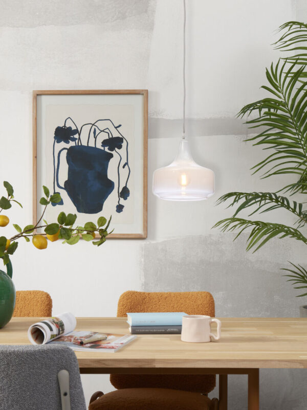 Metalen-glazen hanglamp wit Scandinavisch It's About RoMi Reykjavik - Image 10
