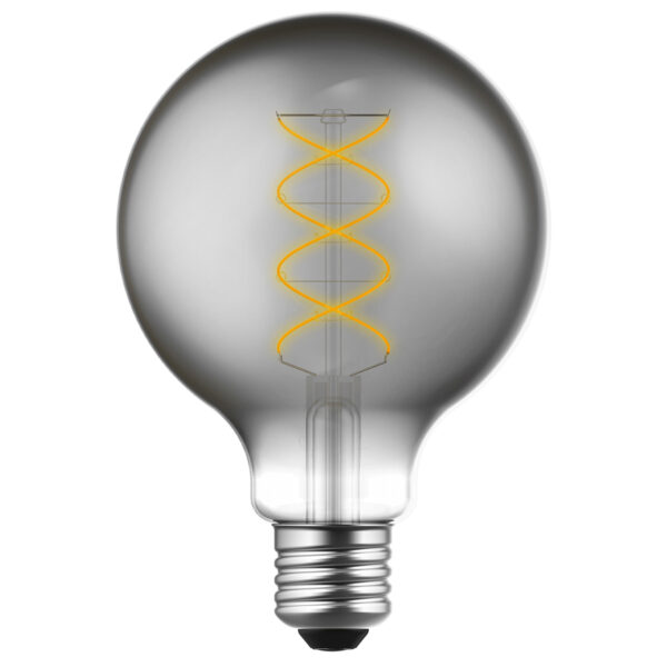 Dimbare balvormige lichtbron met rookglas E27 Mexlite - Image 4