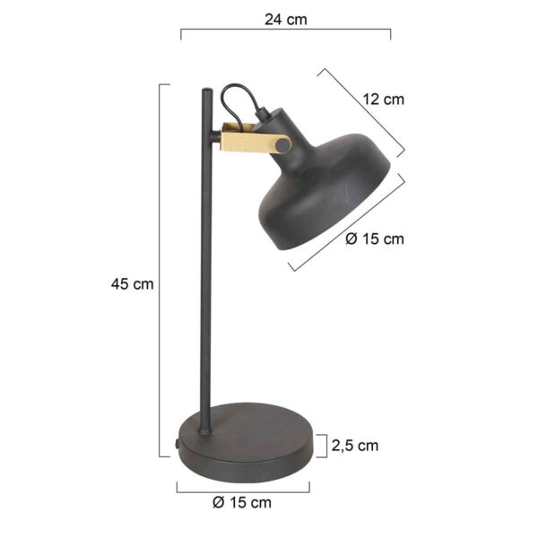Retro tafellamp met gouden details Mexlite Prato - Image 6
