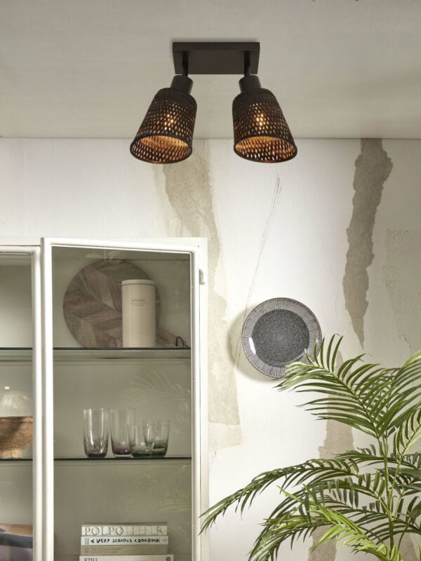 Bohemian plafonniere zwart bamboe GOOD&MOJO Java - Image 5