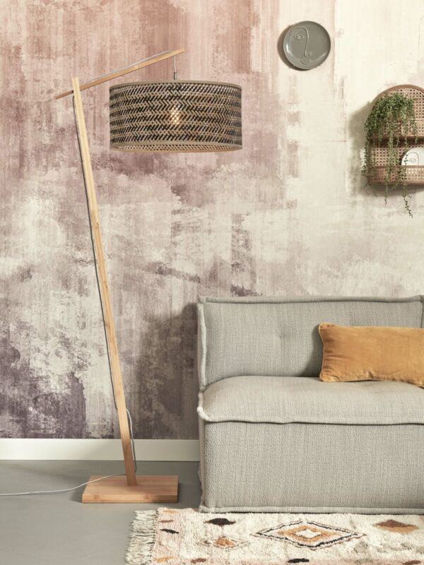 Vloerlamp naturel zwart bohemien bamboe GOOD&MOJO Java - Image 5