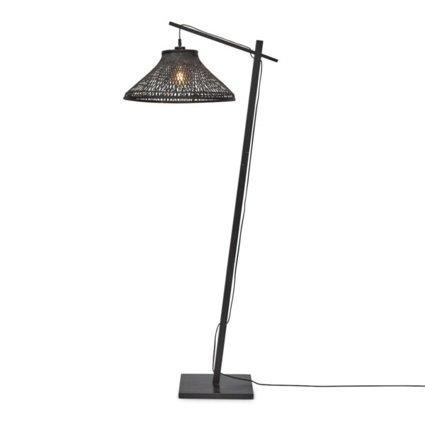 Zwarte bamboe bohemian vloerlamp GOOD&MOJO Tahiti