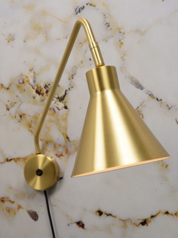 Retro wandlamp trechterkap goud It's About RoMi Lyon - Image 6