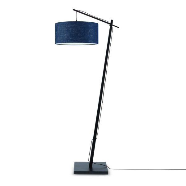 Blauwe linnen bohemian vloerlamp GOOD&MOJO Andes