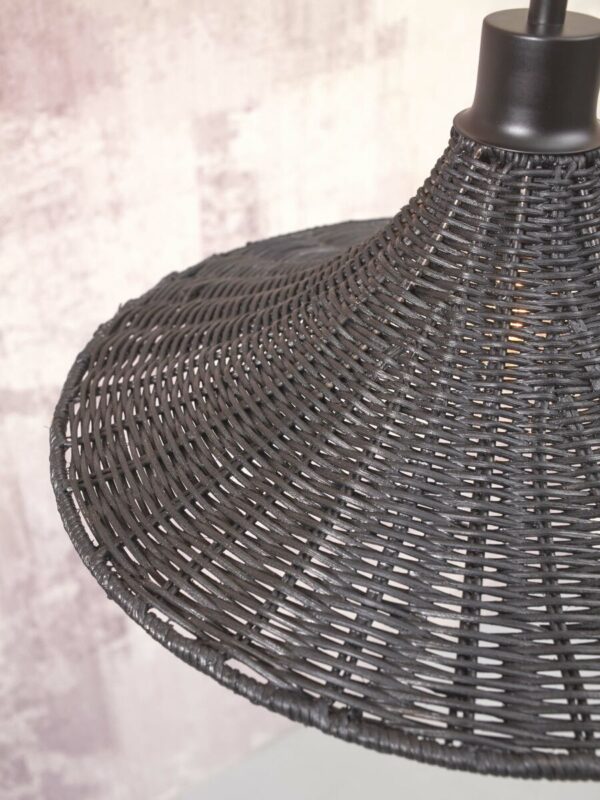 Rotan metalen hanglamp zwart bohemian GOOD&MOJO Borabora - Image 6
