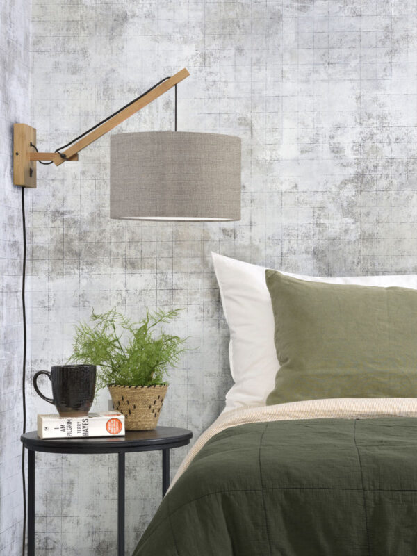 Loodgrijze wandlamp enkelgewricht naturel GOOD&MOJO Andes - Image 2