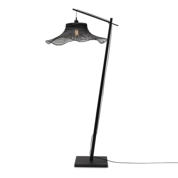 Zwarte bohemien bamboe vloerlamp GOOD&MOJO Ibiza
