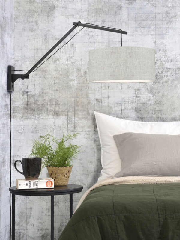 Witgrijze wandlamp dubbelgewricht breed GOOD&MOJO Andes - Image 2