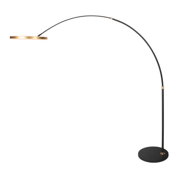 Gouden moderne metalen vloerlamp Steinhauer Ringlux - Image 2