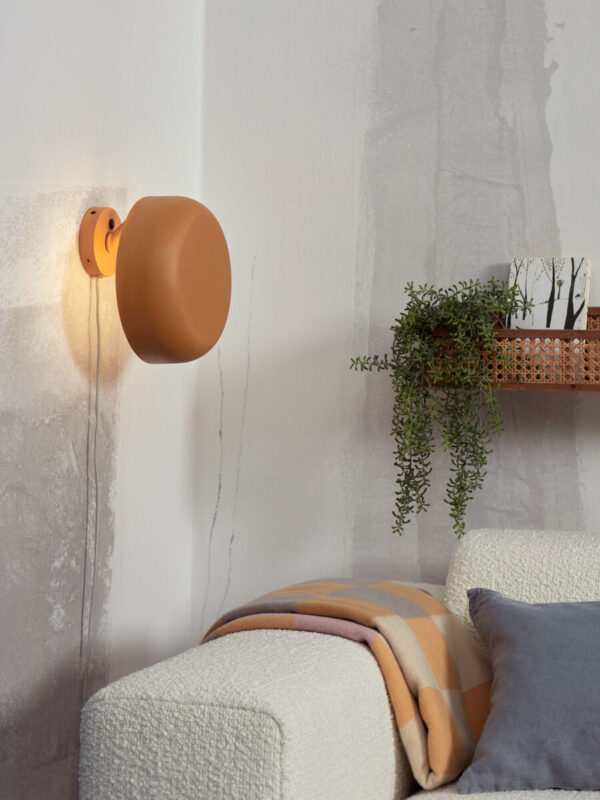 Retro oranje-metalen ronde wandlamp It's About RoMi Porto - Image 11
