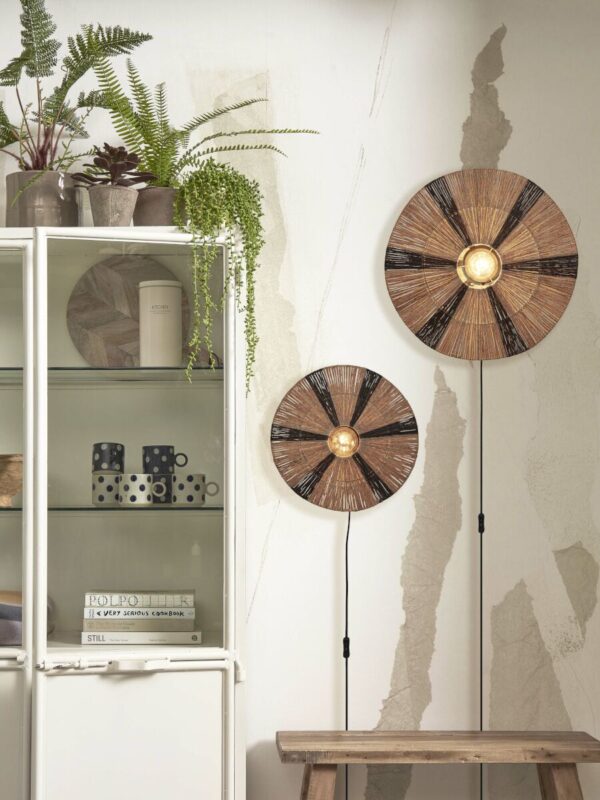 Zwart naturel bohemian ronde wandlamp GOOD&MOJO Iguazu - Image 10