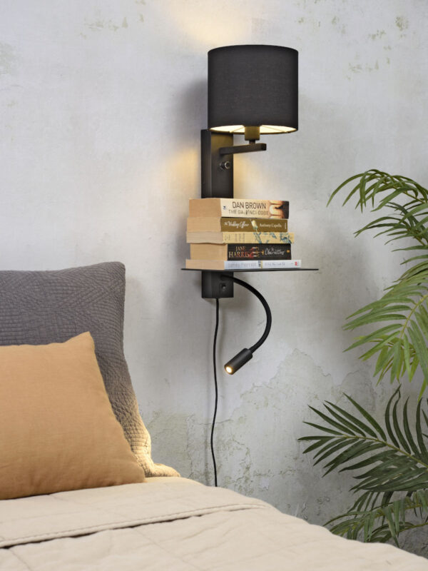 Moderne zwart katoen metalen wandlamp It's About RoMi Florence - Image 2