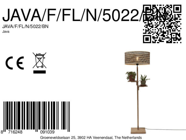 Bamboe naturel zwarte boheemse vloerlamp GOOD&MOJO Java - Image 13