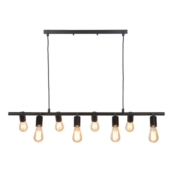 Stangvormige 8-lichts hanglamp zwart It's About RoMi Miami