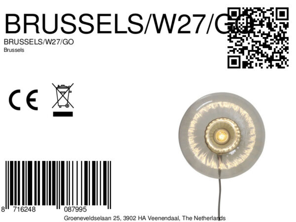 Wandlamp klassiek goud glas It's About RoMi Brussels - Image 9