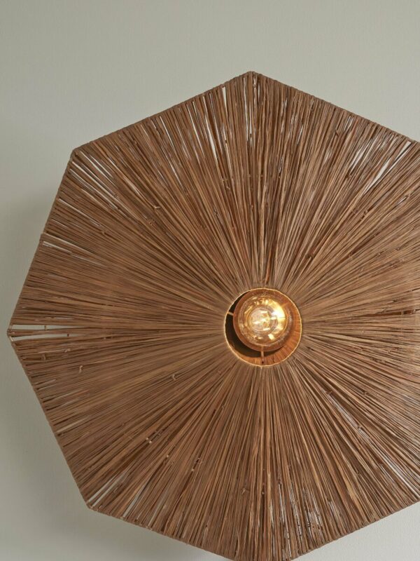 Achthoekige raffia plafondlamp bruin L GOOD&MOJO Panama - Image 2