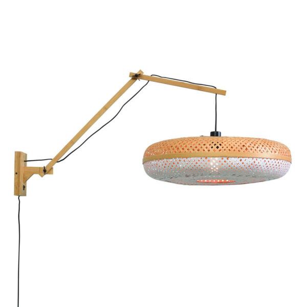 Bamboe witte wandlamp bohemien GOOD&MOJO Palawan