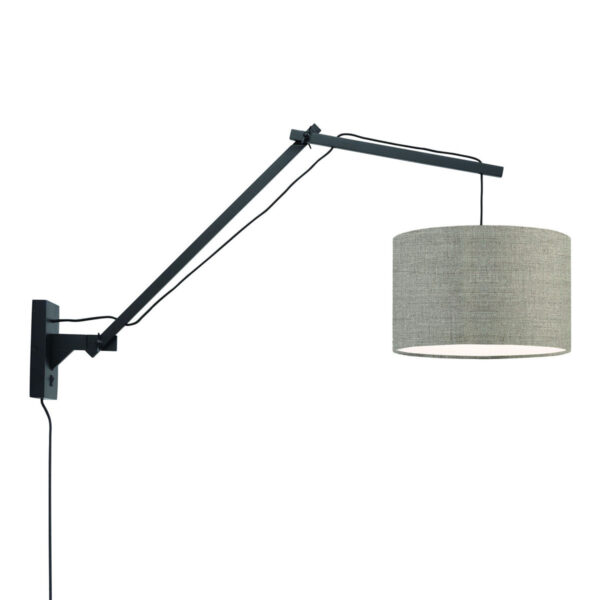 Loodgrijze wandlamp dubbelgewricht GOOD&MOJO Andes