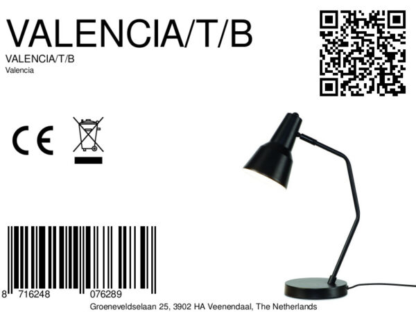 Tafellamp retro zwart metaal It's About RoMi Valencia - Image 6