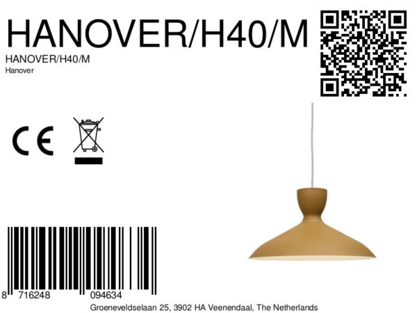 Oranje retro metalen hanglamp It's About RoMi Hanover - Image 11