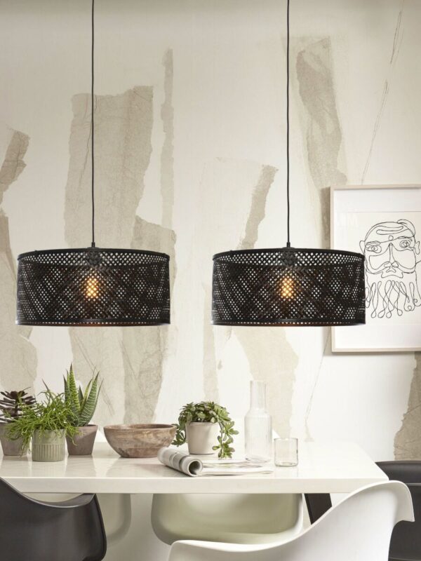 Metalen bamboe hanglamp bohemian zwart GOOD&MOJO Java - Image 5